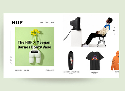HUF landing landing page minimal shop shopping tbilisi ui uidesign web webdesign