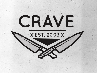 Crave Catering Logo Concepts v.1 catering crave cutlery illustration knives logo