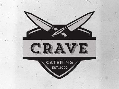 Crave Catering Logo Concepts v.3 catering crave cutlery illustration knives logo