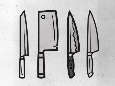 Knives catering crave cutlery illustration knives logo