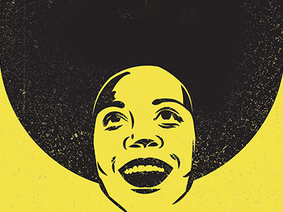 Afros: A Celebration of Hair afros hair illustration natural hair print texture vector woman yellow