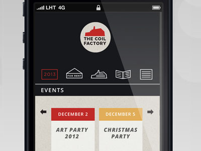 Mobile Events Page
