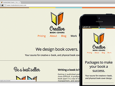 Creativebookcovers.Com books e books illustration logo mobile responsive web