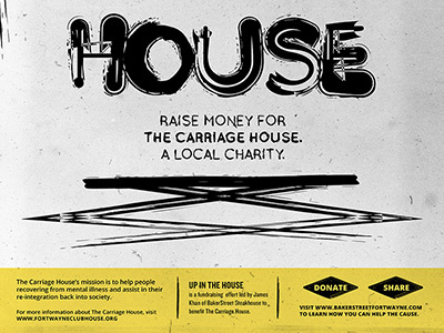 Up In The House: A Charity Campaign cause charity lettering logo poster typography