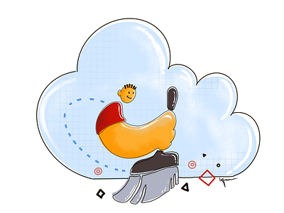 Data cleared successfully clean cloud data debute illustration mobile app popular ui web