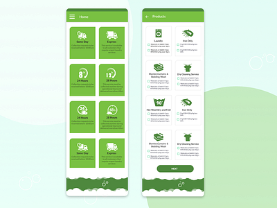 Laundry Mobile Ui clean dashboard laundry app laundry service mobile app uiux