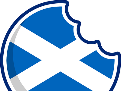 Braw Scran bite blue braw braw scran cookie flag good food saltire scotland scottish scran st andrew white