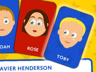 Team Hendo | Cards blue cards css3 guess who heads html5 html5 boilerplate red rotate spin stars typekit yellow