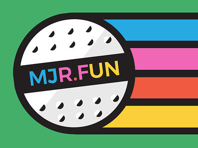 MJR.FUN (Major Fun) Logo dimples fun golf golf ball major majors