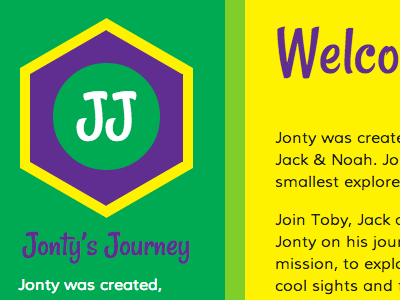 Jonty's Journey css green hexagon jonty jontys journey purple yellow