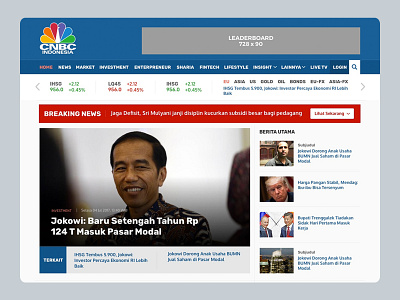 Website CNBC Indonesia 2017 branding design ui web website