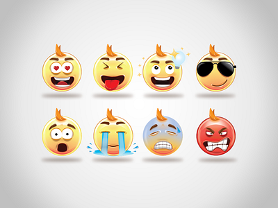 mood rating design emoticon emotion reactions ui