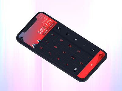 Calculator app app button calculator concept dailyui dailyui004 desert design figma flat gradient illustration input interface minimal red typography ui ux vector