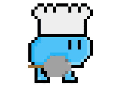 Pixel Art Blue Cook