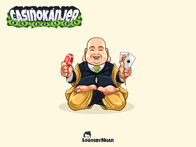 CASINOKANJER - Casino logo blackjact buddha cards cartoon cartoon character cartoon design cartoon logo cartoon mascot casino casinoonline chips logo logo design logo maker mascot mascot design mascot logo roulette slotmachines vector logo