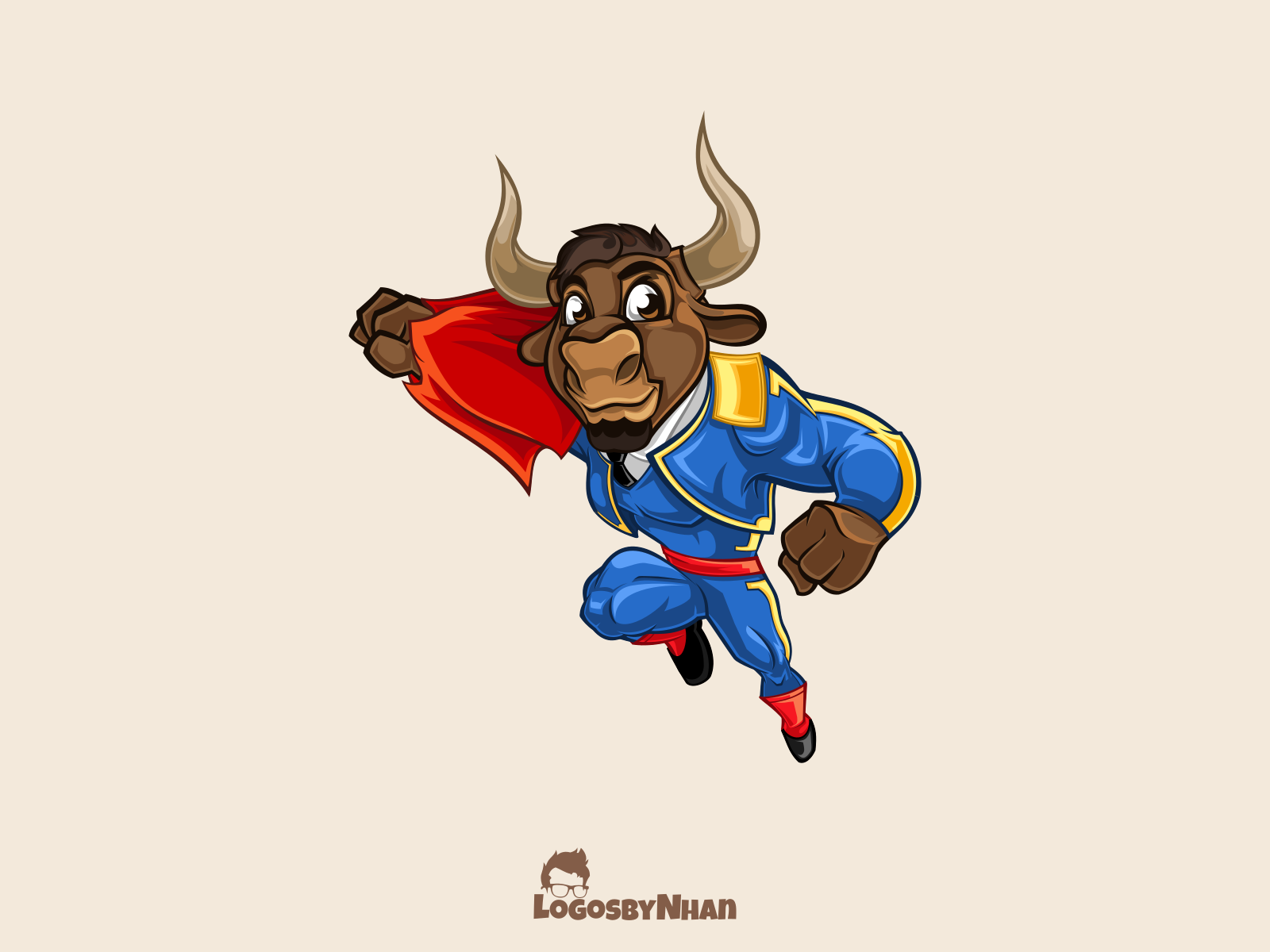 SUPER BULL MATADOR Mascot for a Crypto Currency Project by