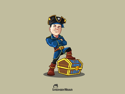 Reselling business Blue Logan's Loot avatar cartoon cartoon avatar cartoon character cartoon design cartoon icon cartoon logo cartoon mascot character design logo mascot mascot logo pirate reselling vector art