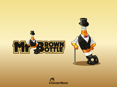 MrBrownBottle.com Wine Shop - Mascot Logo