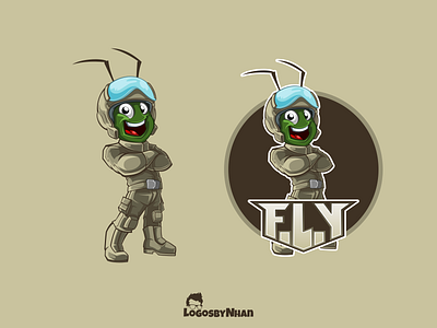 Mascot Logo - Comedy channel F.L.Y First Love Yourself ant avatar cartoon cartoon avatar cartoon character cartoon design cartoon logo cartoon mascot character design fighter illustration insect logo logo design mascot mascot design mascot logo pilot vector art vector logo