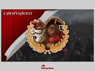 CHEWYSHOOT - Strategy Gaming Channel Logo cartoon cartoon avatar cartoon character cartoon logo cartoon mascot chewbacca chewyshoot design game gaming illustration logo mascot mascot logo napoleon nft nft art starwars strategy streaming