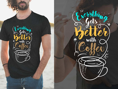 Cover Preview art calligraphic coffee drink hand lettered hand lettered type ideas merchandise phrase quotes sayings spirit style t shirt t shirt design typogaphy