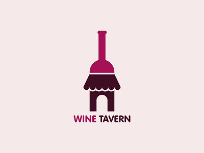 Wine Tavern Logo Concept bottle brand and identity branding branding concept design drink food and drink graphic graphic design house house illustration inspiration logo new party shop simple tavern wine wine bar