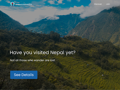 Travel | Landing Page abstract app bestlandingpage bestwebpage blog branding design icon illustration landingpage logo nepal nepali travel travel agency traveling typography ux vector webpages