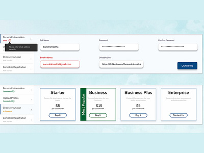 Progress Step UI Design