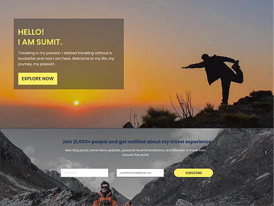 Traveling Landing Page - 1