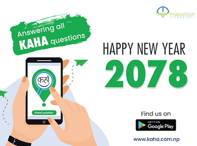 Happy New Year 2078 | KAHA kaha locationsharing mobileapps nepal2078 newyear2078 sharelocations