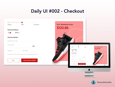 Daily UI #002 - Checkout card checkout payment paymentpage ui visa