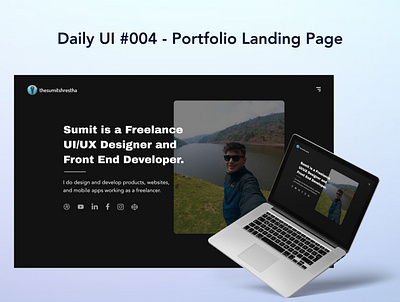 Daily UI #004 - Portfolio Landing Page designerportfolio landingpage ui