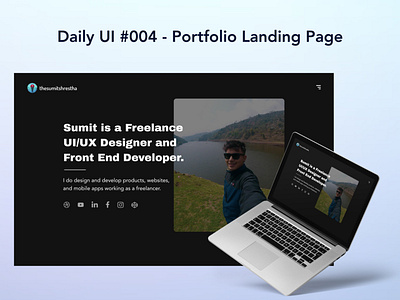 Daily UI #004 - Portfolio Landing Page