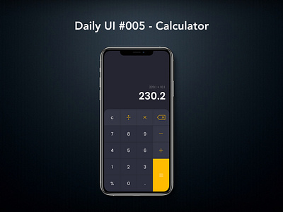 Daily UI #005 - Calculator