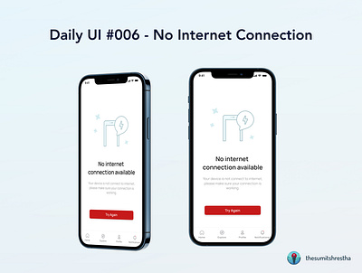 Daily UI #006 - No Internet Connection interneterror nointernet nointernetconnection ui