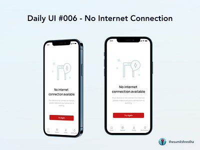 Daily UI #006 - No Internet Connection interneterror nointernet nointernetconnection ui