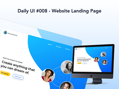 Daily UI #008 - Website Landing Page