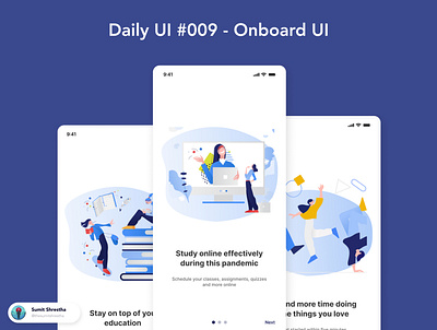 Daily UI #009 - Onboard UI splashscreen