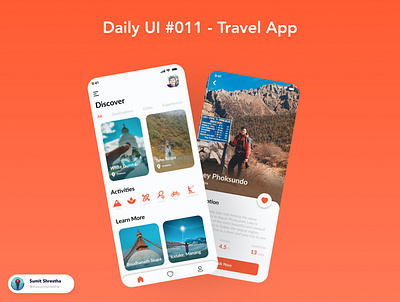 Daily UI #011 - Travel App nepali nepalisbeautiful nepaltravel shey splashscreen travelapp travelnepal travels