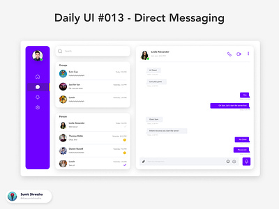 Daily UI #013 - Direct Messaging