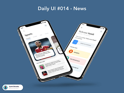 Daily UI #014 - News mobileappnews newsapp newsdetail newswebsite splashscreen websitenews