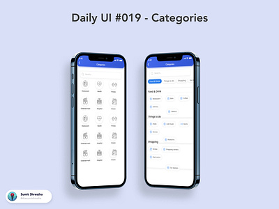 Daily UI #019 - Categories