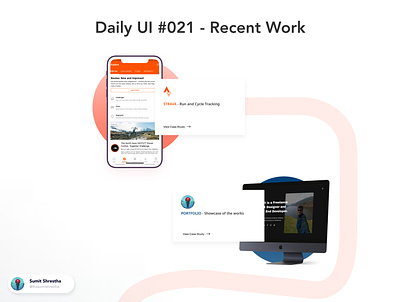 Daily UI #021 - Recent Work casestudy day21 myportfolio myworks recents recentwork works