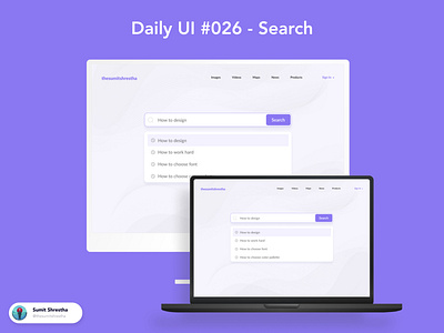 Daily UI #026 - Search