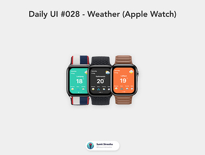 Daily UI #028 - Weather (Apple Watch) applewatch applewatchapps day28 smartwatch weatherwatch