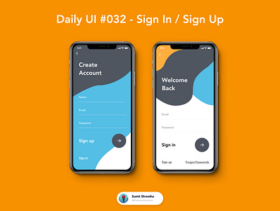 Daily UI #032 - Sign In / Sign Up createaccount createraccounts day28 signin signup signuppp