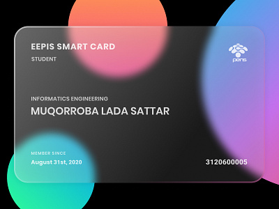 Glassmorphism Student Card card card design college dark design glass glassmorphism glassy graphic graphicdesign student ui uidesign