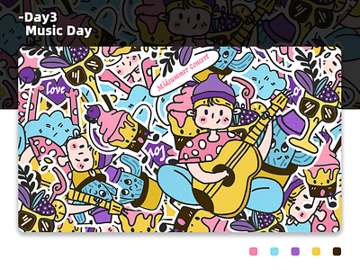Music day design illustration logo minimal ui ux 卷筒纸 向量 图标 插图