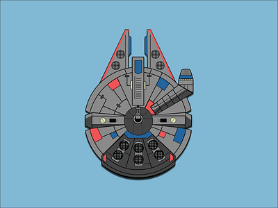 Star Wars - Millennium Falcon illustration vector