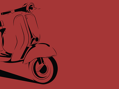 Vespa ! design flat illustration minimal vector